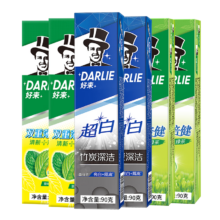 京东百亿补贴、plus会员:好来（DARLIE）黑人牙膏超白薄荷茶倍健清新口气亮白牙渍烟渍含氟牙膏成人 清新亮白组合6支装