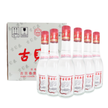 古贝春  白板酒 浓香型白酒   42度  山东地产白酒   475ml*6瓶/箱 42%vol 475mL 6瓶 整箱购买1248元