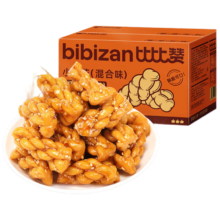 plus会员：比比赞 小麻花混合味1030g 约165根 休闲零食品独立包装