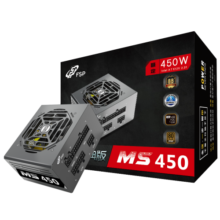 全汉（FSP）额定450W 经典版MS450 电源 (含模组线/SFX电源/铜牌认证/全模组/温控风扇/固态电容/DC-DC）369元