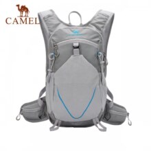 plus会员：骆驼 户外双肩包 轻便多功能登山包 1152253010 灰色  12L
