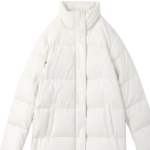 A21 冬季新款女式羽绒服 廓形气质立领宽松保暖中长款外套