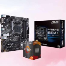 plus:AMD 锐龙R7 5700X3D搭华硕PRIME B550M-K 主板CPU套装 板U套装