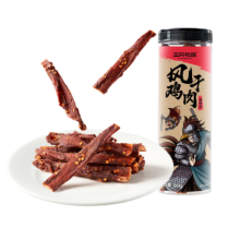 PLUS:三只松鼠 风干鸡肉条香辣味80g罐装