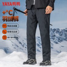 YAYA 鸭鸭 秋冬男士保暖抽绳直筒羽绒裤