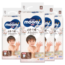 尤妮佳（MOONY）皇家系列裤型尿不湿无添加透气小内裤大号拉拉裤L36*4包 9-14kg233.1元 (券后省0.9,月销6000+)