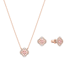 施华洛世奇（SWAROVSKI） 跳动的心 UNA SPARKLING DANCE 项链+耳环生日礼物女 镀玫瑰金色 5516488