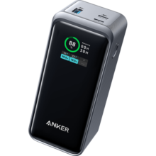 ANKER prime安克大功率充电宝200W多口快充20000毫安大容量屏显可上飞机适用苹果笔记本电脑iphone16