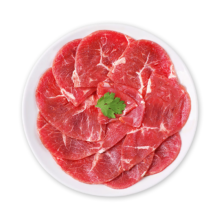 PLUS会员：蒙特曼 内蒙古原切牛肉片180g/盒*3 嫩滑肥牛卷片烤肉火锅食材生鲜牛肉