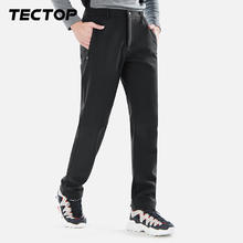 TECTOP 探拓 软壳裤秋冬户外防风弹力保暖徒步长裤 男款黑色 L