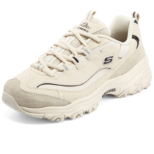 斯凯奇摩卡熊Skechers情侣同款莫兰迪浅色休闲运动鞋增高厚底老爹鞋男女