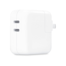 Apple/苹果 35W双USB-C接口充电器-竖向苹果充电头双口充电器原装充电器快充头适用iPhone/iPad/AirPods