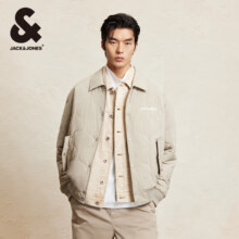 PLUS会员：JACK&JONES 杰克琼斯 棉服男 E11 卡其色
