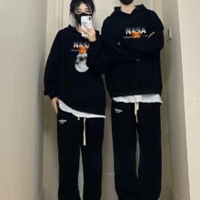 nasa情侣加绒加厚卫衣3件