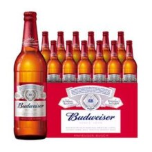 Budweiser 百威啤酒 美式拉格600ml*12瓶68元包邮