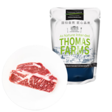 THOMAS FARMS 澳洲谷饲原切安格斯上脑牛排 200g/袋 冷冻生鲜牛肉烧烤烤肉健身49.9元 (月销1w+)