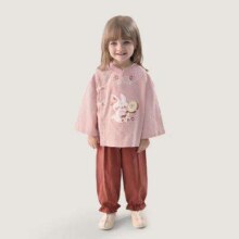 PLUS会员：BALIPIG 巴厘小猪 女童汉服套装儿童两件套