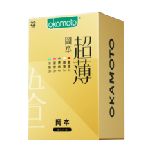 10点、3000件：冈本 避孕套安全套超薄鎏金礼盒22片装