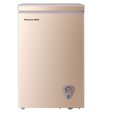 海信 (Hisense) 小冰柜100升 一级能效减霜 冷藏冷冻两用冷柜 小冰箱家用 租房用单温小冰箱以旧换新 BD/BC-100NUD钛空金 100L