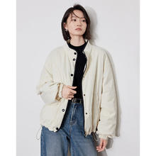 京东PLUS：TOYOUTH 初语 女士两面穿灯芯绒立领棉服 10117366902972
