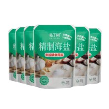 桔子树 海盐精制无碘盐 400g*3袋
