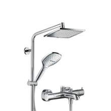 汉斯格雅（Hansgrohe） 双飞雨恒温花洒淋浴龙头柯洛梅达240超大方形顶喷多功能花洒套装   F款：26779恒温-柯洛梅达