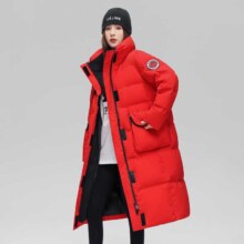 限尺码:雪中飞 简约百搭女立领冬季时尚舒适耐磨防风御寒大口袋中长款羽绒服
