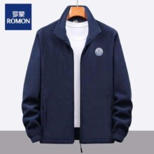 plus会员：罗蒙ROMON 男士摇粒绒抓绒保暖外套