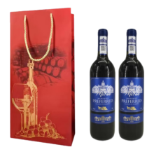 咪菲 法国进口干红葡萄酒14度 记忆 750ml*2 礼袋装