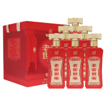 泸州老窖 老窖世家酒和之真 52度浓香型白酒 500mL 6瓶