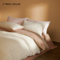 9日20点！MIDO HOUSE 铭都家居 2024新款珊瑚秋冬美拉德双面加厚法兰绒四套件 浅卡其配可可咖 1.8/2m床单款