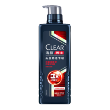 清扬（CLEAR）男士劲能瓶头皮劲活专研劲澈抗屑型去屑洗发水380g 哈兰德球星卡