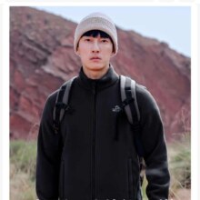 plus会员：伯希和 户外保暖摇粒绒休闲开衫抓绒衣男款