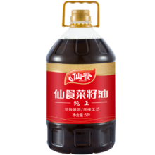 PLUS：仙餐牌 四川纯正 压榨非转基因菜籽油 食用油 5L204.28元（拍4件，单件到手51.07元）