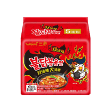 20点：SAMYANG 三养 双倍辣鸡肉味火鸡面干拌面速食零食 5连包140g*5