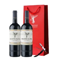 88VIP：MONTES 蒙特斯 欧法系列 佳美娜干红葡萄酒 750ml*2瓶 礼袋装