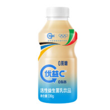 PLUS会员:蒙牛优益C活菌型乳酸菌饮品 原味330g*12瓶