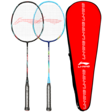 李宁 LI-NING 羽毛球拍双拍全能型碳素中杆男女复合对拍610(已穿线）