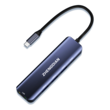 整电Type-C扩展坞千兆网口网线拓展坞转接头 USB3.0分线器 苹果macbook华为笔记本电脑通用五合一 7NV5