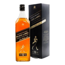 PLUS会员、百亿补贴：JOHNNIE WALKER 尊尼获加 黑方黑牌 12年 调和型威士忌 1000ml 礼盒微瑕