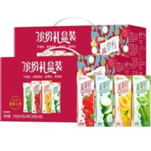 蒙牛真果粒缤纷礼盒装250g*24盒*2提整箱饮品199元