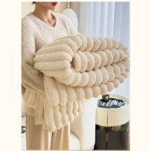 雅鹿  加厚兔毛绒毛毯150*200cm