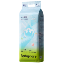 PLUS会员、京东百亿补贴：babycareAir pro 夏日超薄纸尿裤 L40片78.21元 包邮