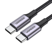 绿联（UGREEN）苹果16/15充电线Type-C数据线双头PD60W快充c to c车载适用iPhone16/15ProMax华为平板笔记本1米