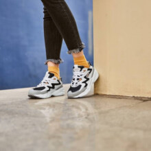 SKECHERS斯凯奇男女情侣款青春校园运动老爹鞋时尚休闲鞋厚底缓震熊猫鞋 88888105/BKGD 女款-黑色/金色 37