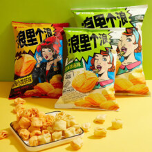 好丽友 ORION 浪里个浪薯片零食宿舍办公室休闲零食土豆片膨化小吃 玉米浓汤味65g*5件