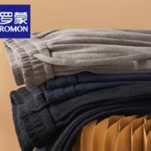 PLUS会员：ROMON 罗蒙 加厚款灯芯绒直筒休闲裤 多色可选