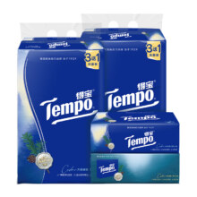 88VIP：Tempo 得宝 软抽雪松之境系列纸巾4层90抽*8包