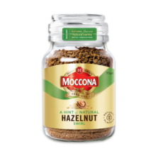 摩可纳（Moccona）进口冻干速溶榛果风味黑咖啡95g 轻度烘焙 无蔗糖健身运动燃减