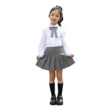 衣诺坊女童演出服礼服英伦风短裙西装校服百褶裙 科技灰 XXL
